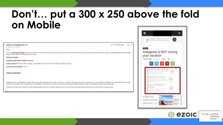 more google adsense policy violations