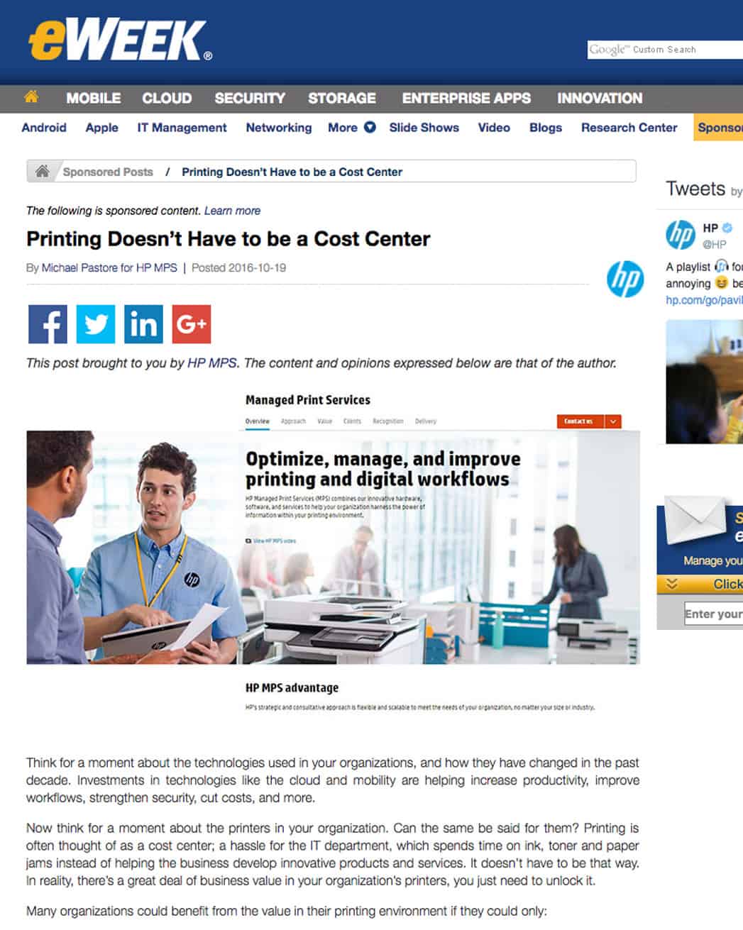sponsored blog example