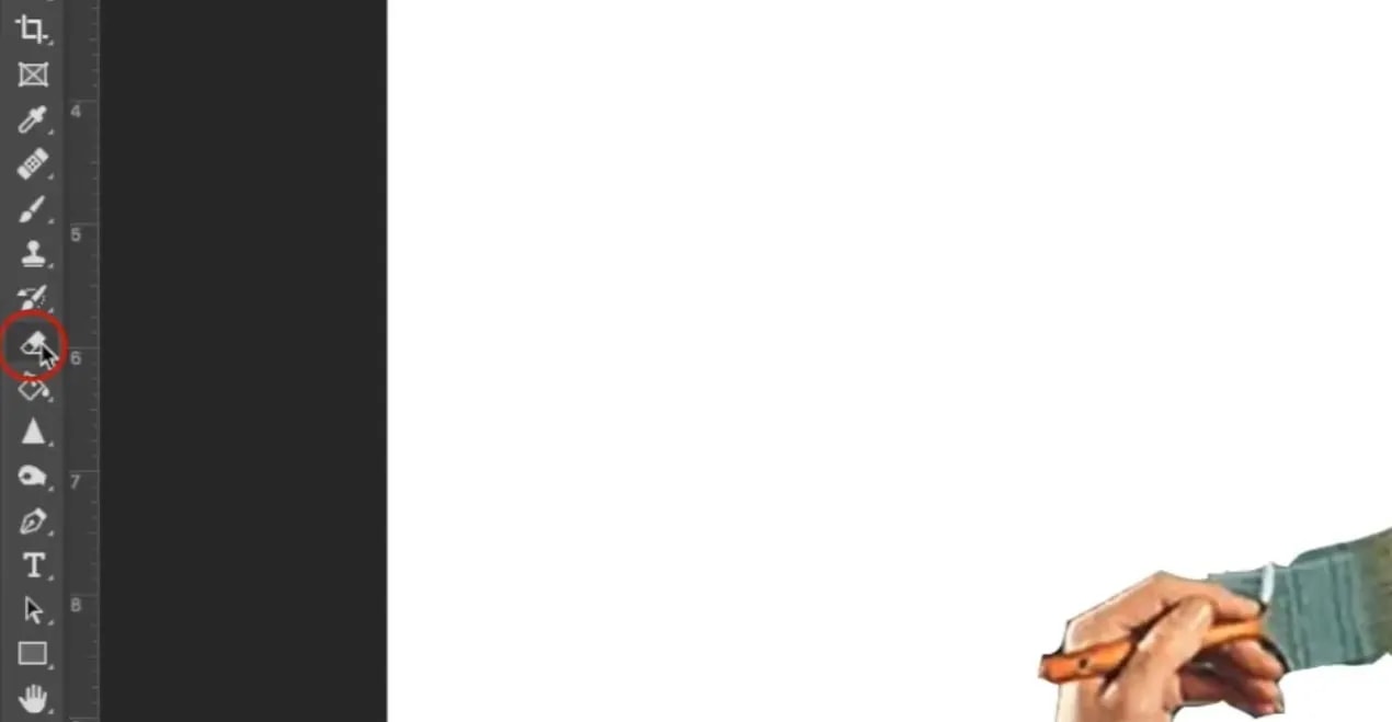 how to use the eraser tool in photoshop
