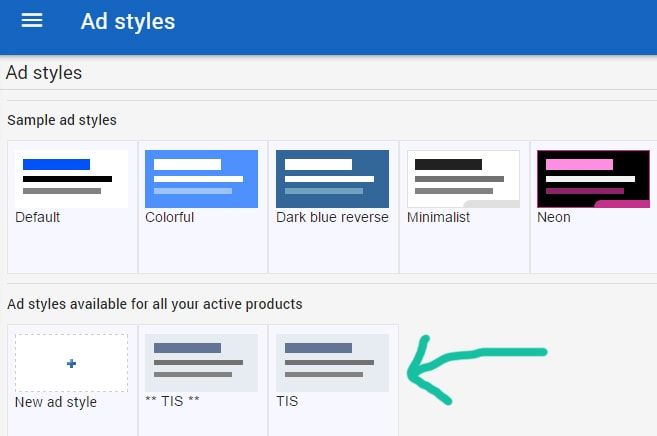 adsense ad styles
