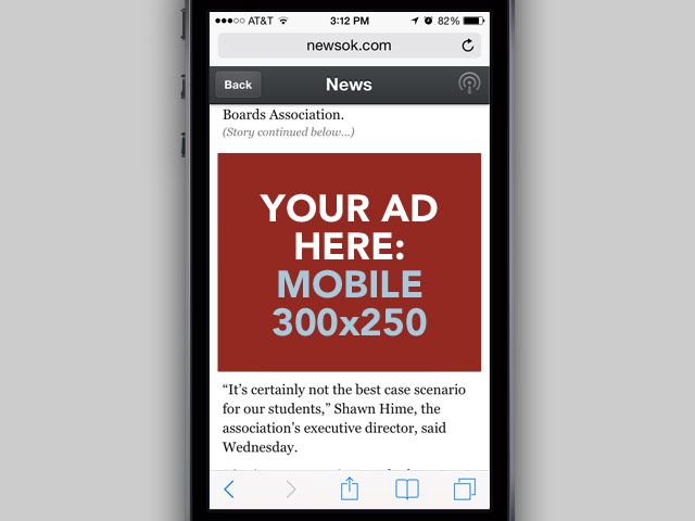 300x250 Ads Allowed Above The Fold on mobile devices