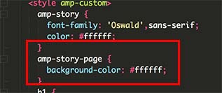 customizing the CSS as you make your AMP story