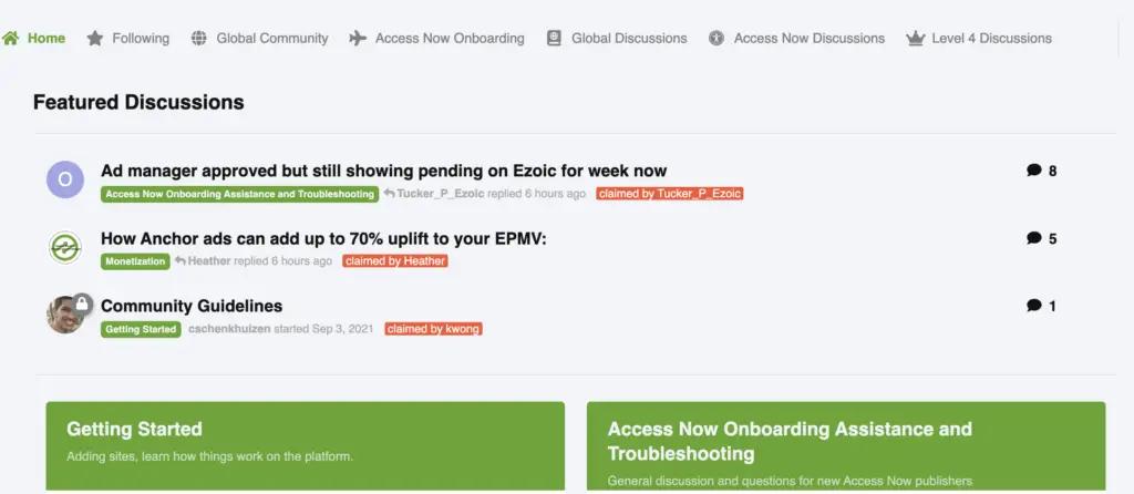 Image in Our New Support Community Gives Publishers Streamlined Help