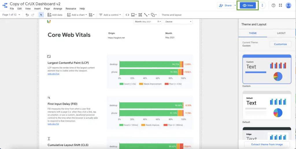 Track Core Web Vitals