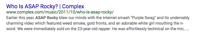 search results page