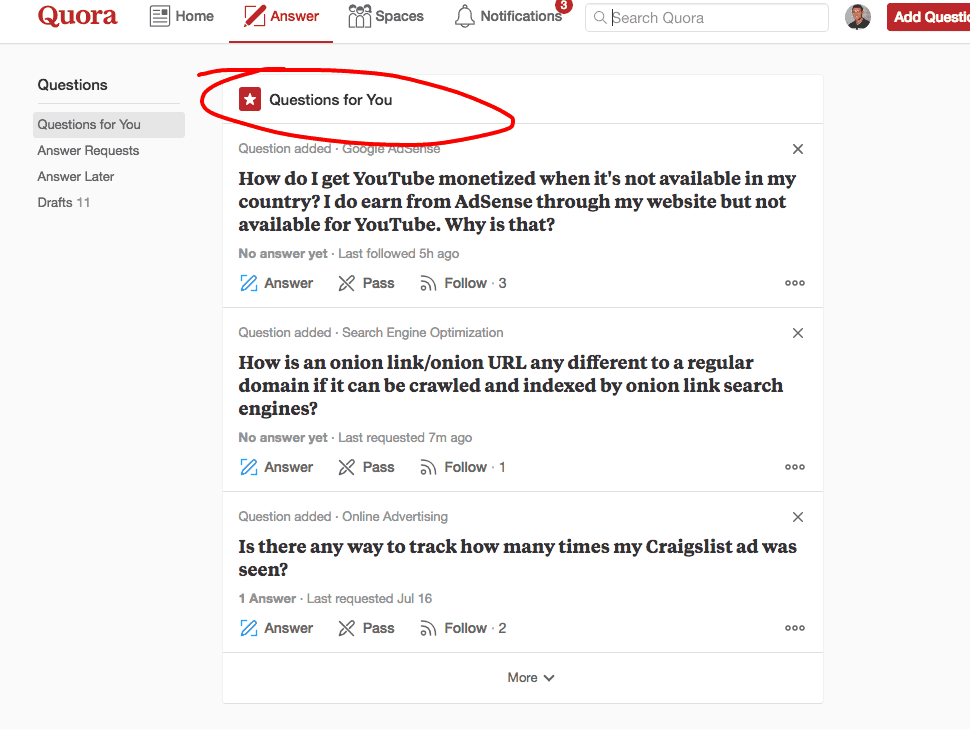 quora traffic