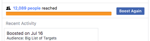 facebook boosted posts