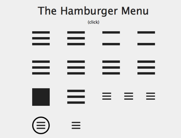hamburger menu