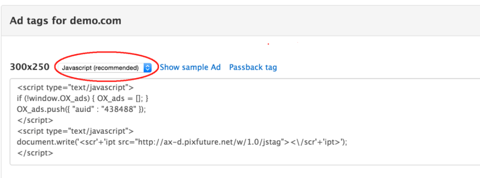 ad tag example
