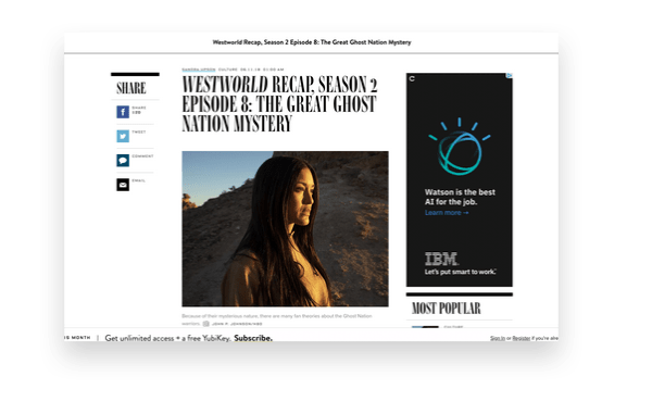 wired website layout