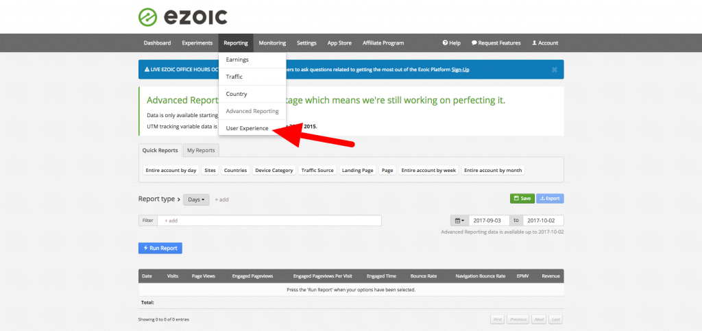 advanced reporting for website improvement