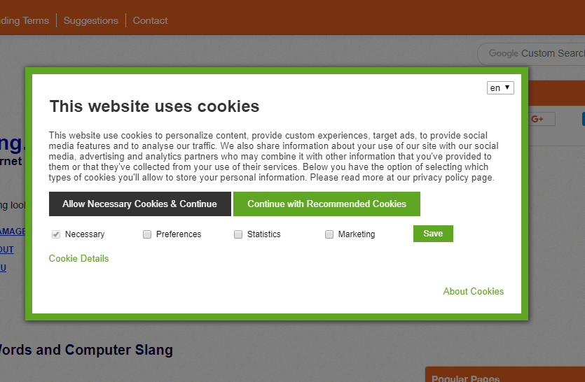 website GDPR compliant